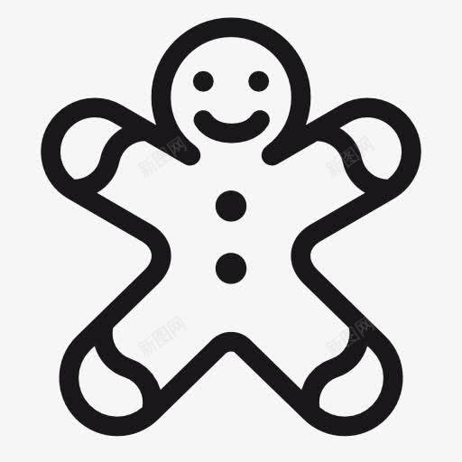姜饼人墨迹姜饼人图标png_新图网 https://ixintu.com 图标 墨迹