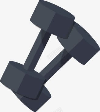 扁平化哑铃png免抠素材_新图网 https://ixintu.com 哑铃 扁平化