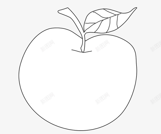 线条苹果简笔画png免抠素材_新图网 https://ixintu.com 涂色苹果 简笔画 线条苹果 苹果
