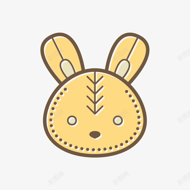手绘兔子头png免抠素材_新图网 https://ixintu.com 兔子头 动物 手绘 手绘画