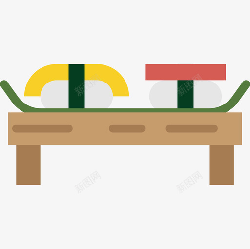 寿司食品126扁平图标svg_新图网 https://ixintu.com 寿司 扁平 食品