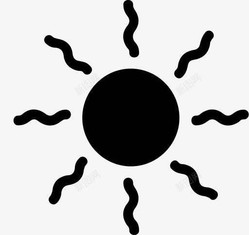 太阳热光图标svg_新图网 https://ixintu.com 天气 太阳 阳光