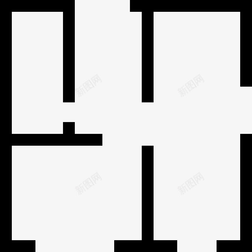 平面图建筑工程蓝图图标svg_新图网 https://ixintu.com 公寓 家居平面图 平面图 建筑工程 房屋平面图 施工图 蓝图