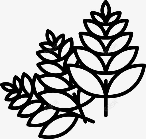 小麦农业农场图标svg_新图网 https://ixintu.com 农业 农场 小麦 植物