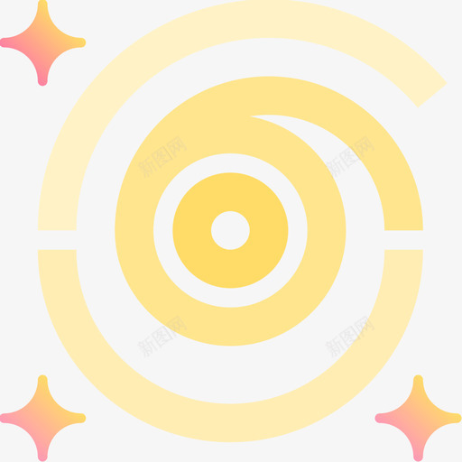 星系天文8黄色图标svg_新图网 https://ixintu.com 天文 星系 黄色