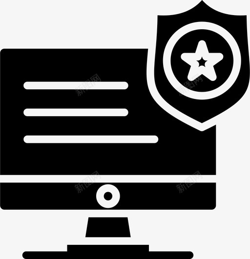监视器徽章计算机图标svg_新图网 https://ixintu.com 徽章 执法 法律 监视器 计算机