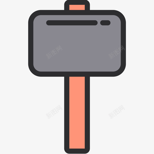 锤施工工具3线颜色图标svg_新图网 https://ixintu.com 施工工具3 线颜色 锤