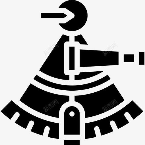 六分仪天文12填充图标svg_新图网 https://ixintu.com 六分仪 填充 天文