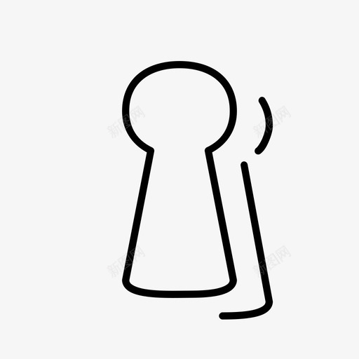 钥匙孔锁隐私图标svg_新图网 https://ixintu.com 保护 安全 钥匙孔 间隙 随机 隐私