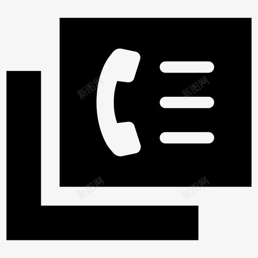电话议程联系人图标svg_新图网 https://ixintu.com 手机 电话 电话号码 联系人 议程