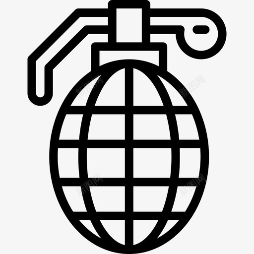手榴弹士兵3直线型图标svg_新图网 https://ixintu.com 士兵 手榴弹 手雷 直线 线型