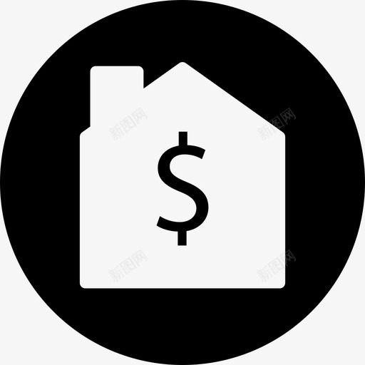 待售房屋出租房屋房价图标svg_新图网 https://ixintu.com 出租房屋 圆形 填充 待售 房价 房地产 房屋