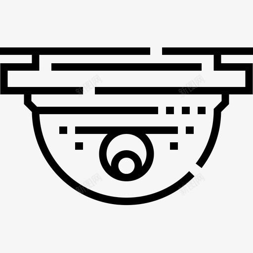 安全摄像头家用自动2线性图标svg_新图网 https://ixintu.com 安全 家用 摄像头 线性 自动