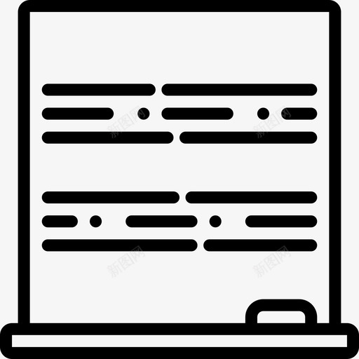 黑板52学校直线图标svg_新图网 https://ixintu.com 学校 直线 黑板