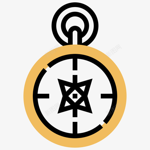 罗盘海盗40黄影图标svg_新图网 https://ixintu.com 海盗40 罗盘 黄影