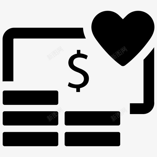 慈善现金捐款图标svg_新图网 https://ixintu.com 众筹捐款 基金 慈善 捐款 爱心 现金 金钱