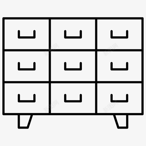 抽屉梳妆台家具图标svg_新图网 https://ixintu.com 图标 家具 抽屉 梳妆台 轮廓