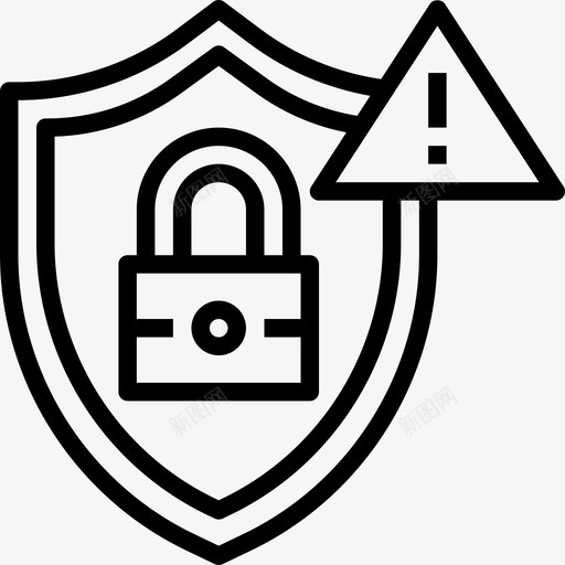 防护罩安全69线性图标svg_新图网 https://ixintu.com 安全 线性 防护罩