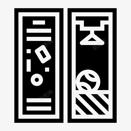 储物柜衣柜家具图标svg_新图网 https://ixintu.com 储物柜 实心 家具 美式 衣柜 足球
