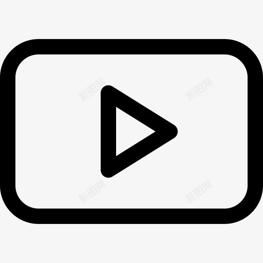 Youtube社交媒体徽标5线性图标svg_新图网 https://ixintu.com Youtube 社交媒体徽标5 线性