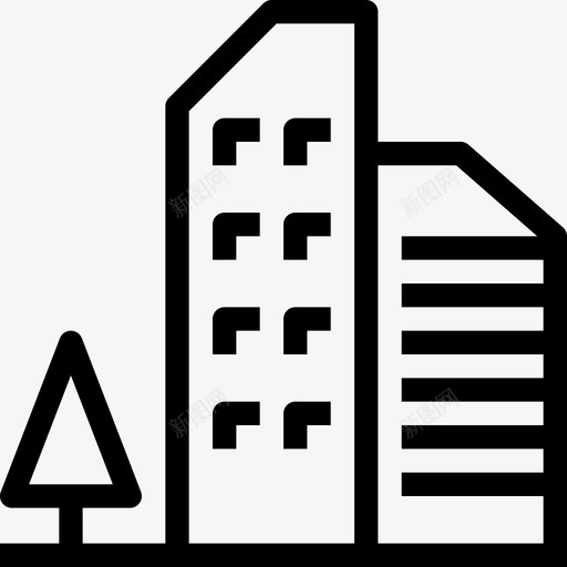 公寓建筑酒店图标svg_新图网 https://ixintu.com 公寓 办公室 建筑 建筑设计 酒店