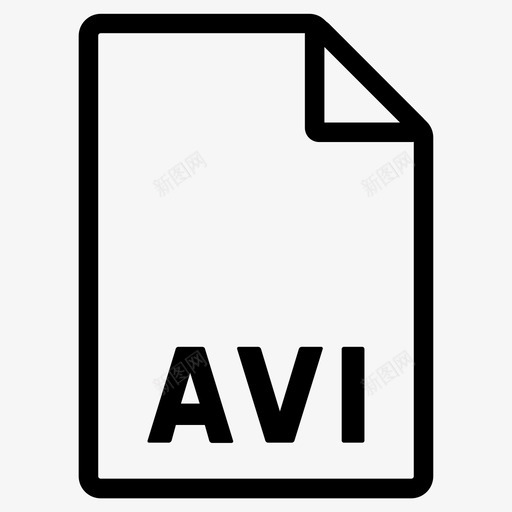 avi格式文件文件格式图标svg_新图网 https://ixintu.com avi 文件 格式