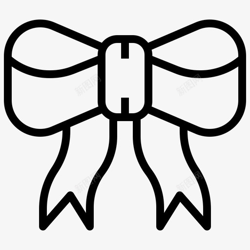 红丝带蝴蝶结装饰图标svg_新图网 https://ixintu.com 丝带 元素 圣诞 杂项 蝴蝶结 装饰 装饰品