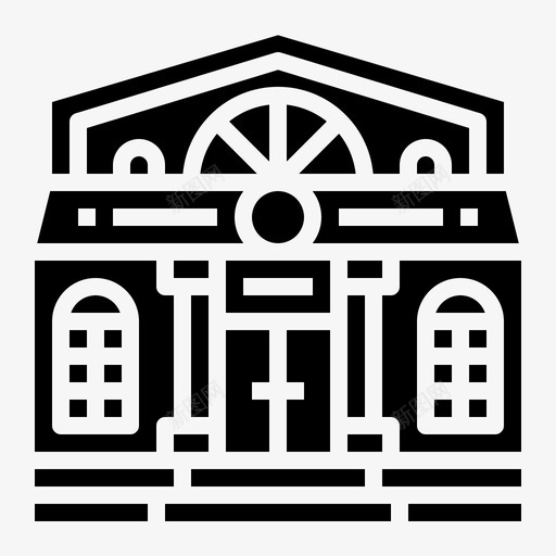大学建筑学院图标svg_新图网 https://ixintu.com 坚固 大学 学院 建筑 教育