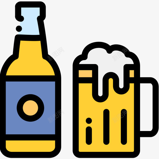 啤酒24号咖啡厅原色图标svg_新图网 https://ixintu.com 24号 原色 咖啡厅 啤酒