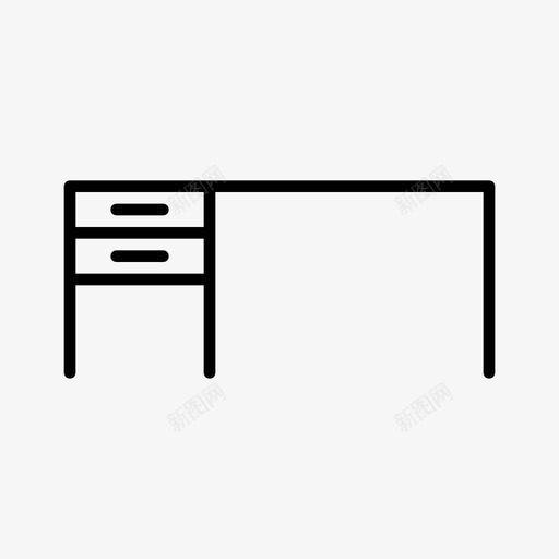 书桌家具家用图标svg_新图网 https://ixintu.com 书桌 家具 家用 工具 木制 桌子 设置 雕文
