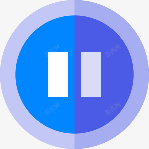 暂停音乐平淡图标svg_新图网 https://ixintu.com 暂停 音乐平淡