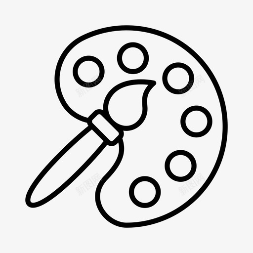 画板艺术艺术用品图标svg_新图网 https://ixintu.com 用品 画板 画笔 绘画 艺术 艺术家