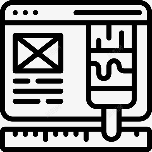 浏览器原型线性图标svg_新图网 https://ixintu.com 原型 浏览器 线性