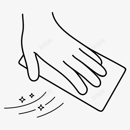 手清洁表面卫生擦拭图标svg_新图网 https://ixintu.com 卫生 擦拭 清洁 表面