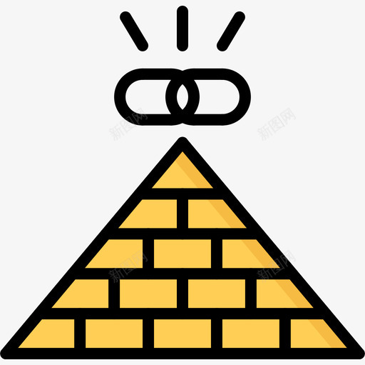 金字塔营销108彩色图标svg_新图网 https://ixintu.com 彩色 营销 金字塔