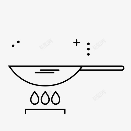 炒锅亚洲菜烹饪图标svg_新图网 https://ixintu.com 亚洲 厨房 平底锅 油炸 炒锅 烹饪
