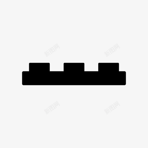 扁砖积木塑料图标svg_新图网 https://ixintu.com 塑料 扁砖 玩具砖 积木