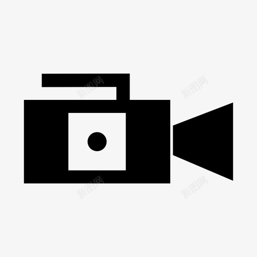 摄像机胶卷电影图标svg_新图网 https://ixintu.com 字形图标 摄像机 电影 胶卷