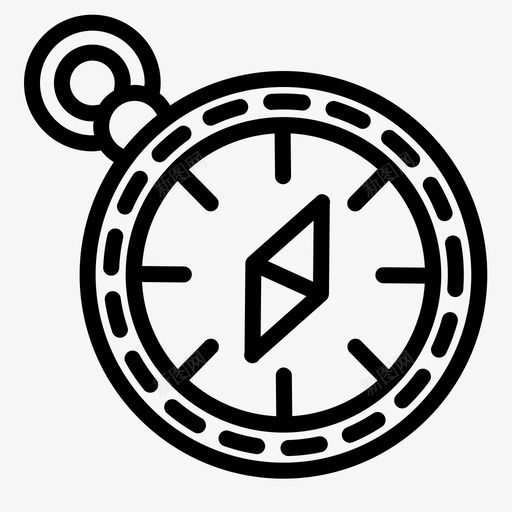 指南针野营方向图标svg_新图网 https://ixintu.com 户外 指南针 方向 设备 野营