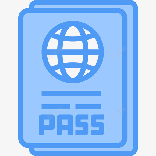 护照旅行195蓝色图标svg_新图网 https://ixintu.com 护照 旅行 蓝色
