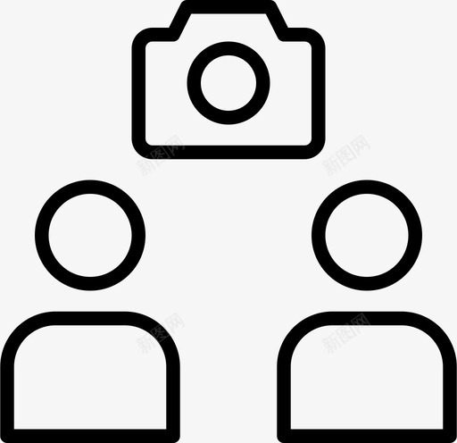 情侣相机朋友图标svg_新图网 https://ixintu.com 关系 情侣 朋友 照片 相机