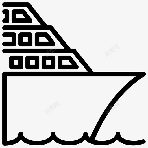 游船渡轮运输图标svg_新图网 https://ixintu.com 渡轮 游船 运输