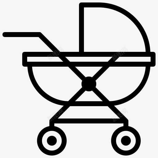 婴儿车运输工具图标svg_新图网 https://ixintu.com 婴儿车 运输工具