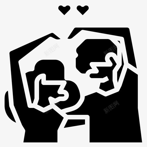 心可爱手图标svg_新图网 https://ixintu.com 可爱 固体 图标 婚礼 爱情故事