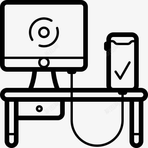 同步电话连接移动图标svg_新图网 https://ixintu.com pc 同步电话 移动 移动服务 连接