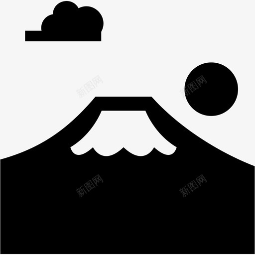 山自然山峰图标svg_新图网 https://ixintu.com 山 山峰 岩石 自然