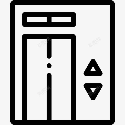 电梯酒店服务23直线图标svg_新图网 https://ixintu.com 服务 电梯 直线 酒店 酒店服