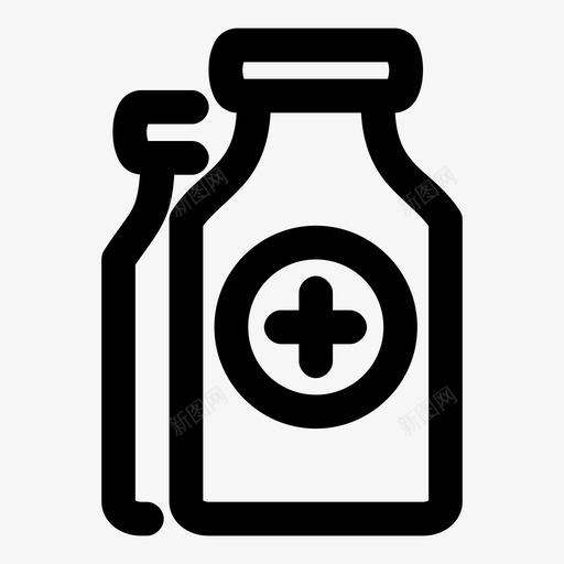 药瓶药药房图标svg_新图网 https://ixintu.com 维生素 药 药房 药瓶 随机加粗