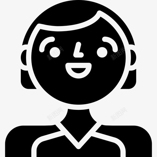 女孩阿凡达60雕文图标svg_新图网 https://ixintu.com 女孩 阿凡 雕文