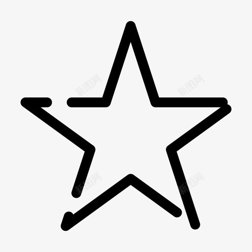 书签媒体星形图标svg_新图网 https://ixintu.com 书签 元素 基本 媒体 星形 用户界面 虚线